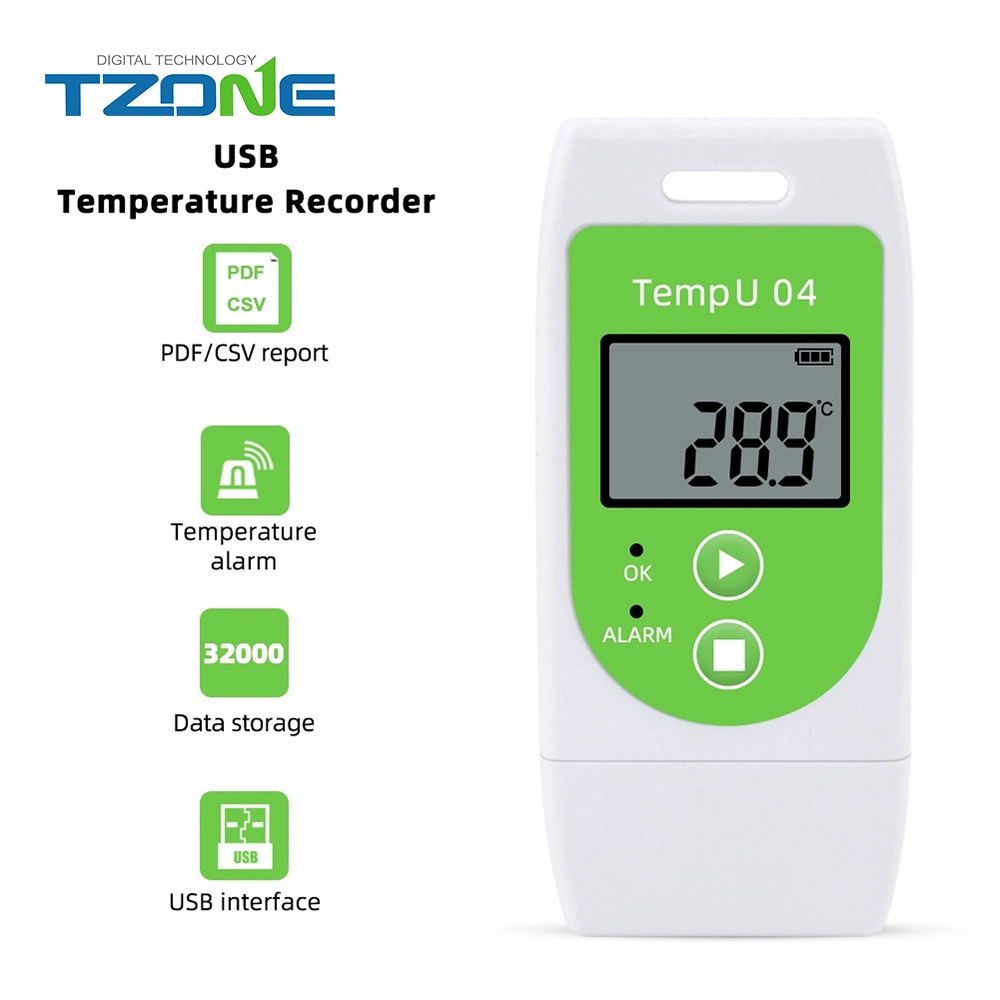 USB Temperature Sensor Waterproof Container Temperature Recorder