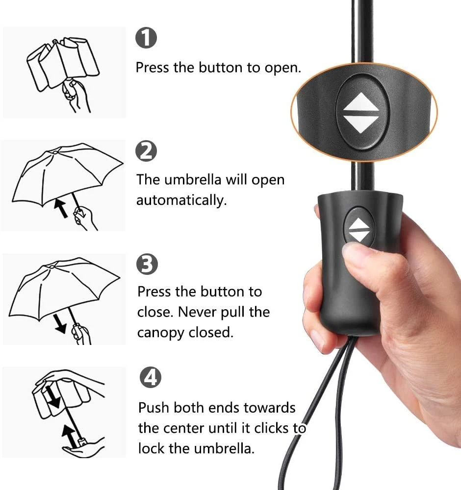 Green High quality/High cost performance  and Fashion Design 8 Ribs Rain and Sunny Day Auto Open and Close Fold Umbrella