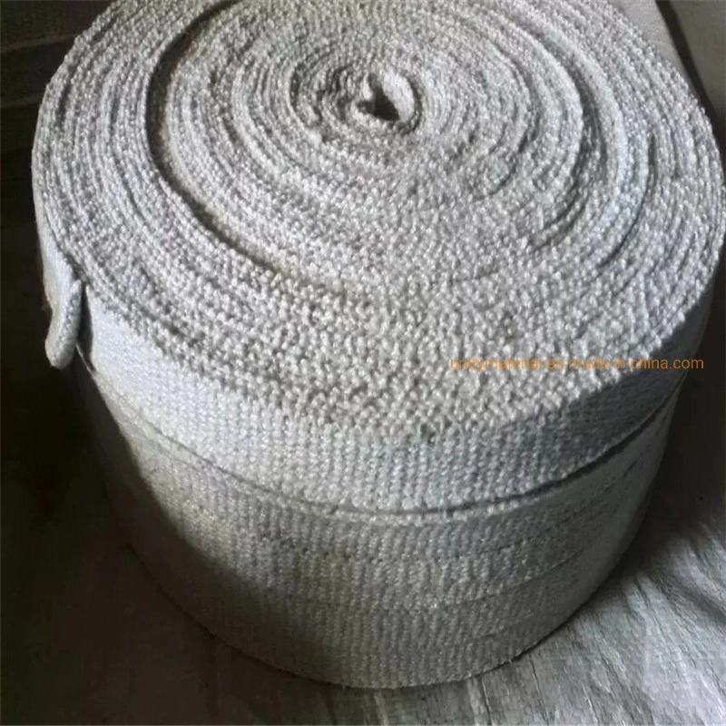 2mm 3mm 4mm Thick Industrial Oven 1000c Steam Pipe Thermal Insulation Ceramic Fiber Tape for Furnace Oven Kiln Fire Door Sealing with Mineral Fibre Wool