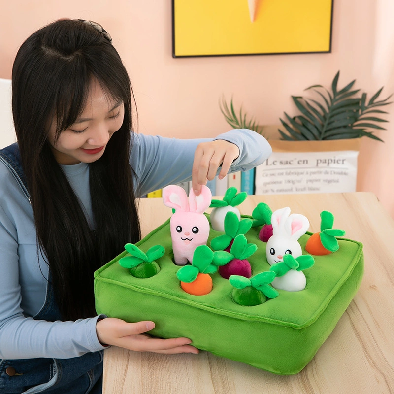 2023 New Rabbit Baby Toy Pull out Carrots Enlightenment Puzzle Toy