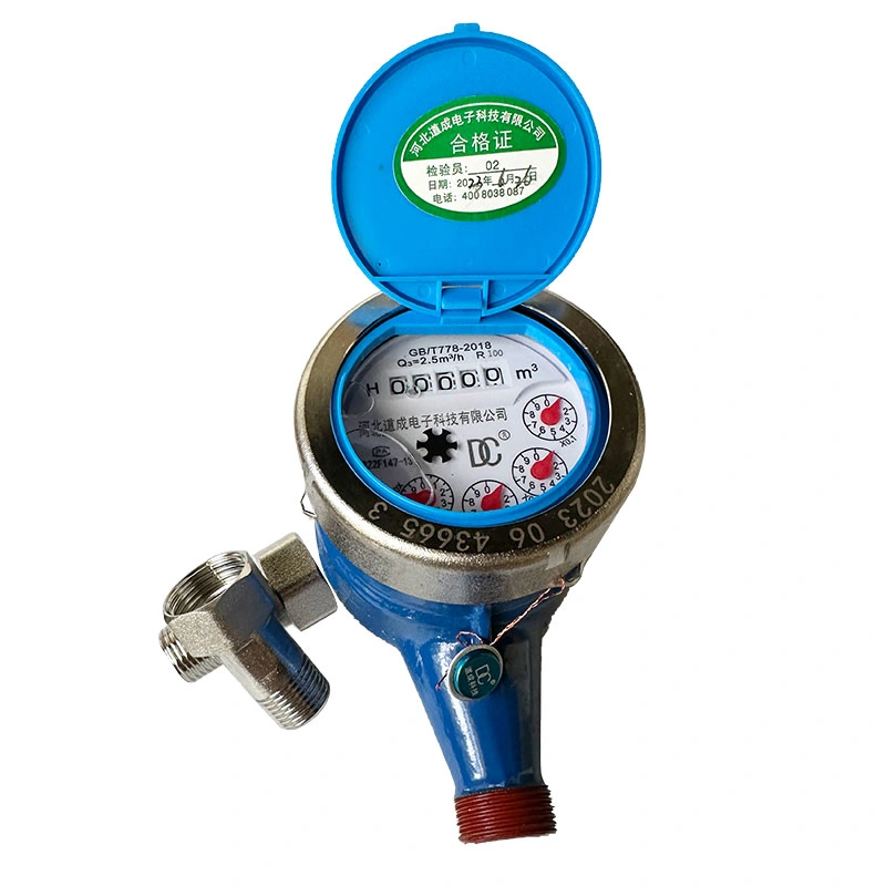 Valve Controlled Wireless Remote Reading Smart Flow Meter for Water Brass Body