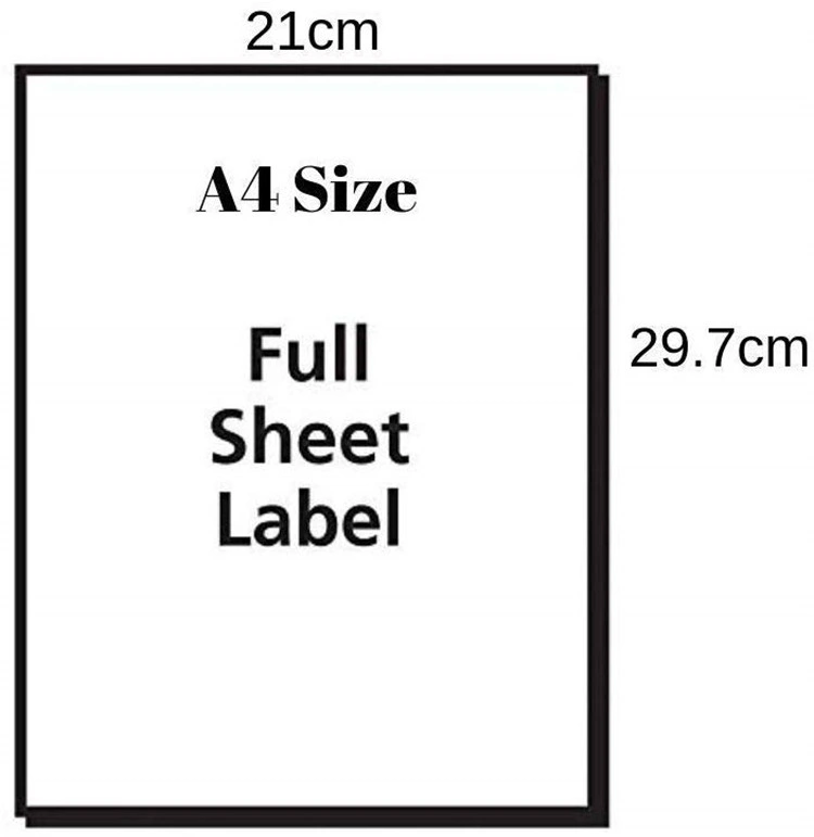 A4 Glossy Inkjet Synthetic Paper Self-Adhesive Label Printing Paper