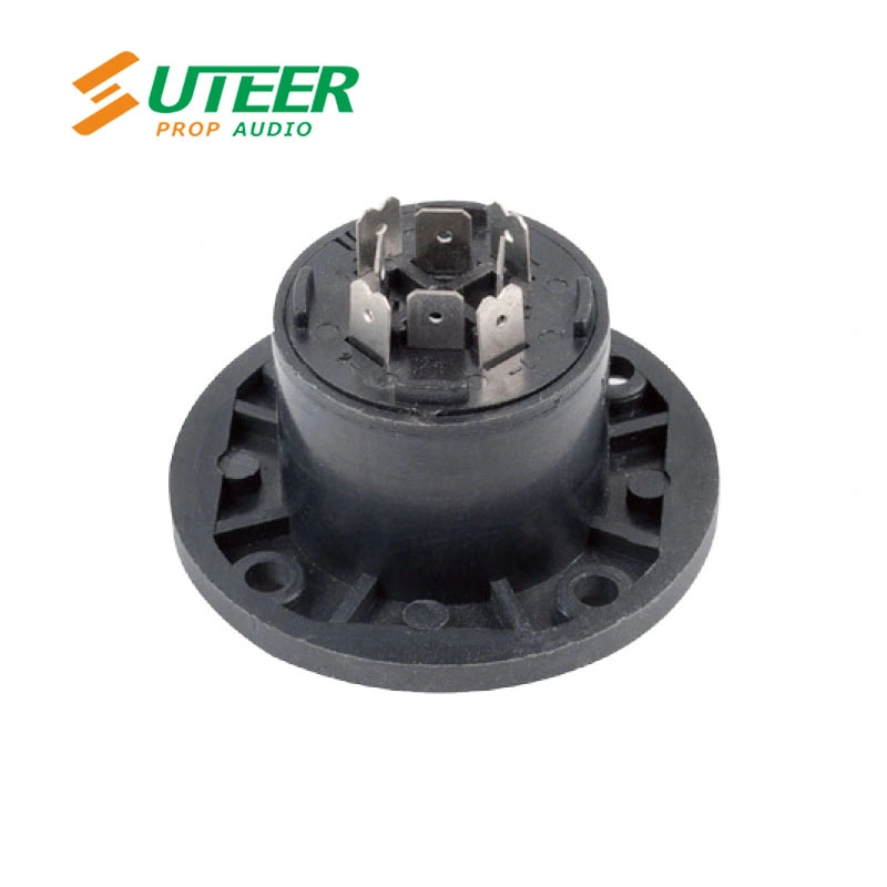 8 Pole Speaker Chassis Connector Round Flange