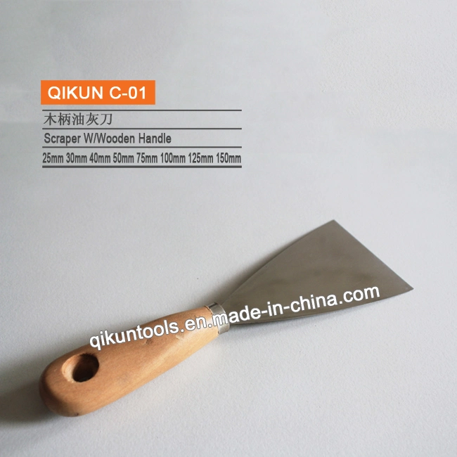 C-81 Construction Decoration Paint Hardware Hand Tools Erasing Knife Scraper with Black Plastic Handle
