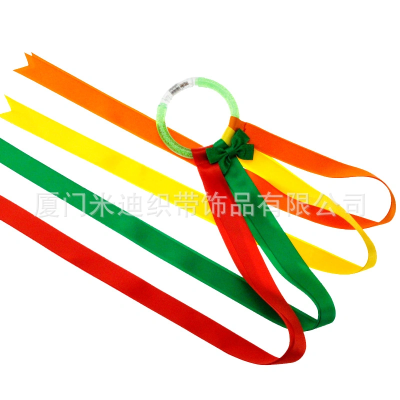 Kindergarten Children&prime; S Gymnastics Class Ribbon Cheerleading Games Props Supporting Hand Flowers with Bell Streamers