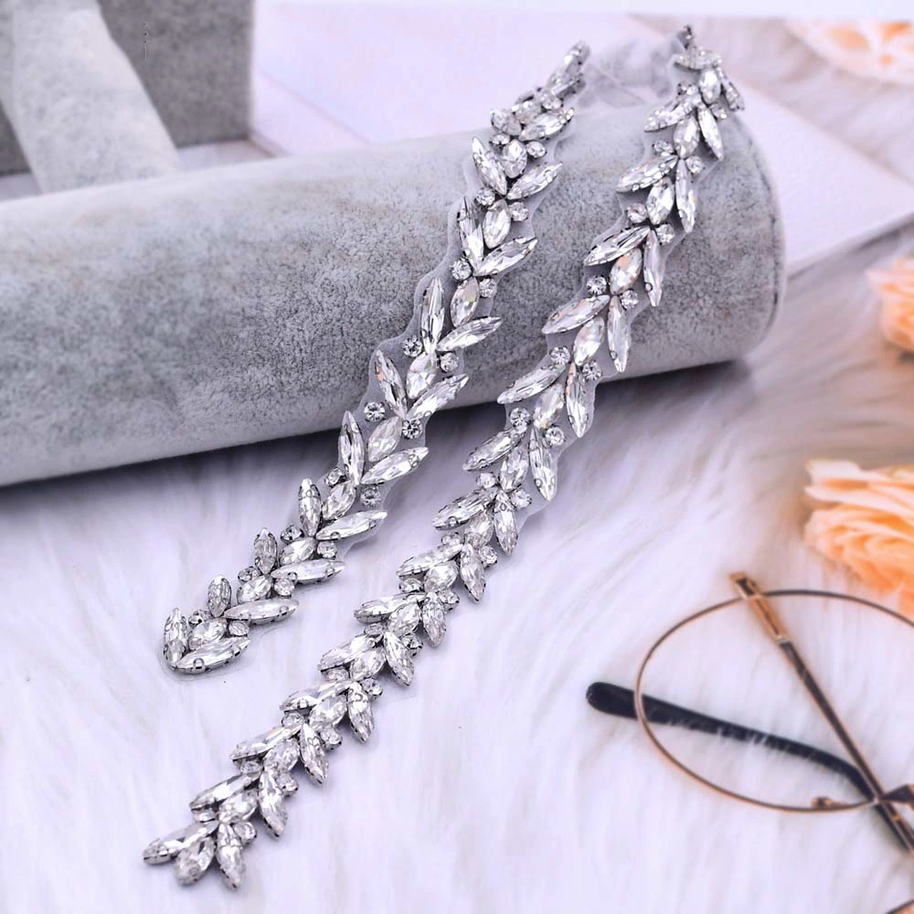 Hwb325 Ribbon Belt Full Diamond Chain Bridal Water Diamond Waist Cover Wedding Accessories