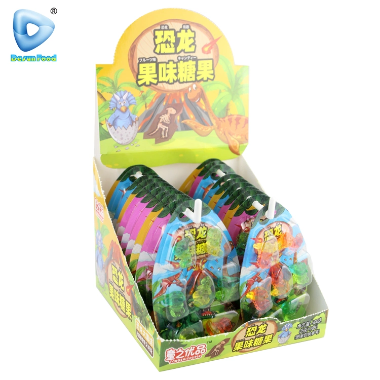 High quality/High cost performance  Funny 3D Cartoon Dinosaur Gummy Soft Candy Egg Package