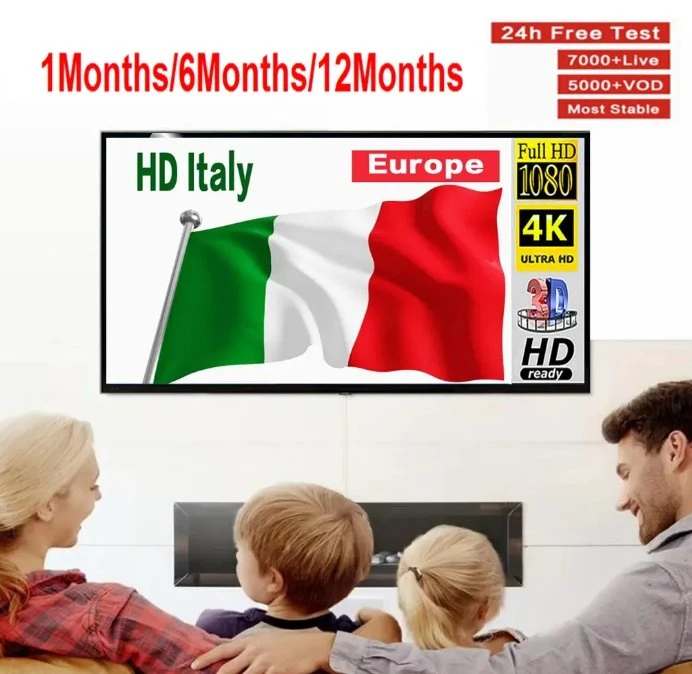 IPTV más estable para el mercado italiano Asia Europa América del Norte Alemán Italiano árabe mejor IPTV M3u códigos mensual