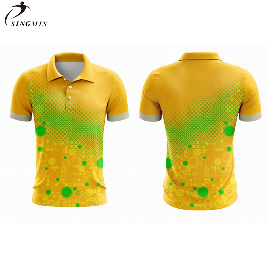O logotipo personalizado homens Poliéster Sublimação Digital Sports camisa Polo para o Team Club