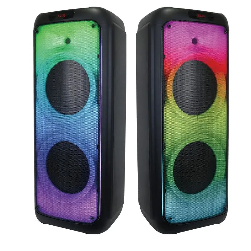 El doble de 12 pulgadas altavoz Bluetooth Audio de la luz de la llama RGB Conexión inalámbrica altavoces estéreo de OEM