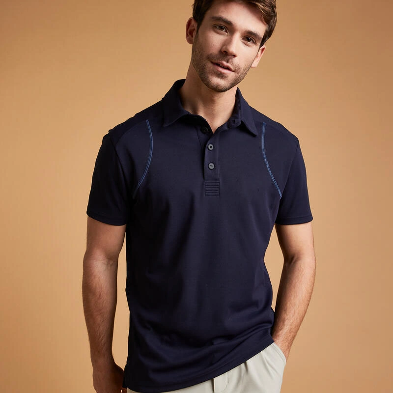 Fábrica de directo de los hombres transpirable; S Navy camisas Polo ecuestre Protección UV para hombres camisetas