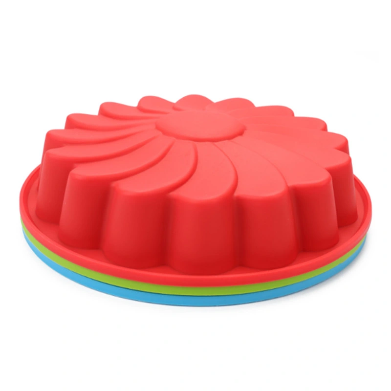 FDA Certificate Food Grade Material Silicone Cake Mold, Chrysanthemum Shaped Silicone Cake Mold/Pudding Mold