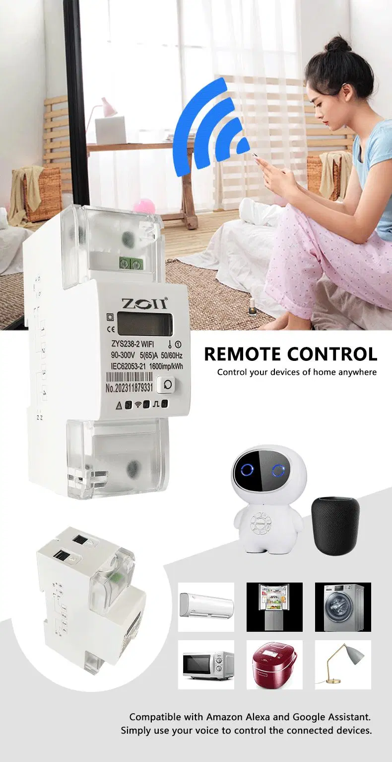 Zoii Electric ZigBee Tuya app Single Phase Smart Energy Meter