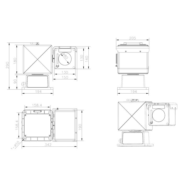 1000m 360° Laser IP67 de acionamento da engrenagem helicoidal dispositivo repelente de Pássaros