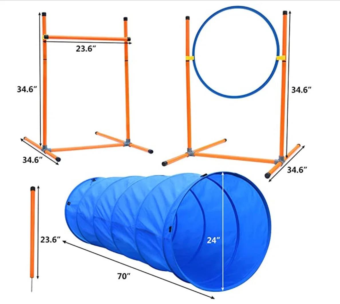 Amazon Hot Deals Zip &amp; Zoom Outdoor Dog Agility Training Kit pour chiens