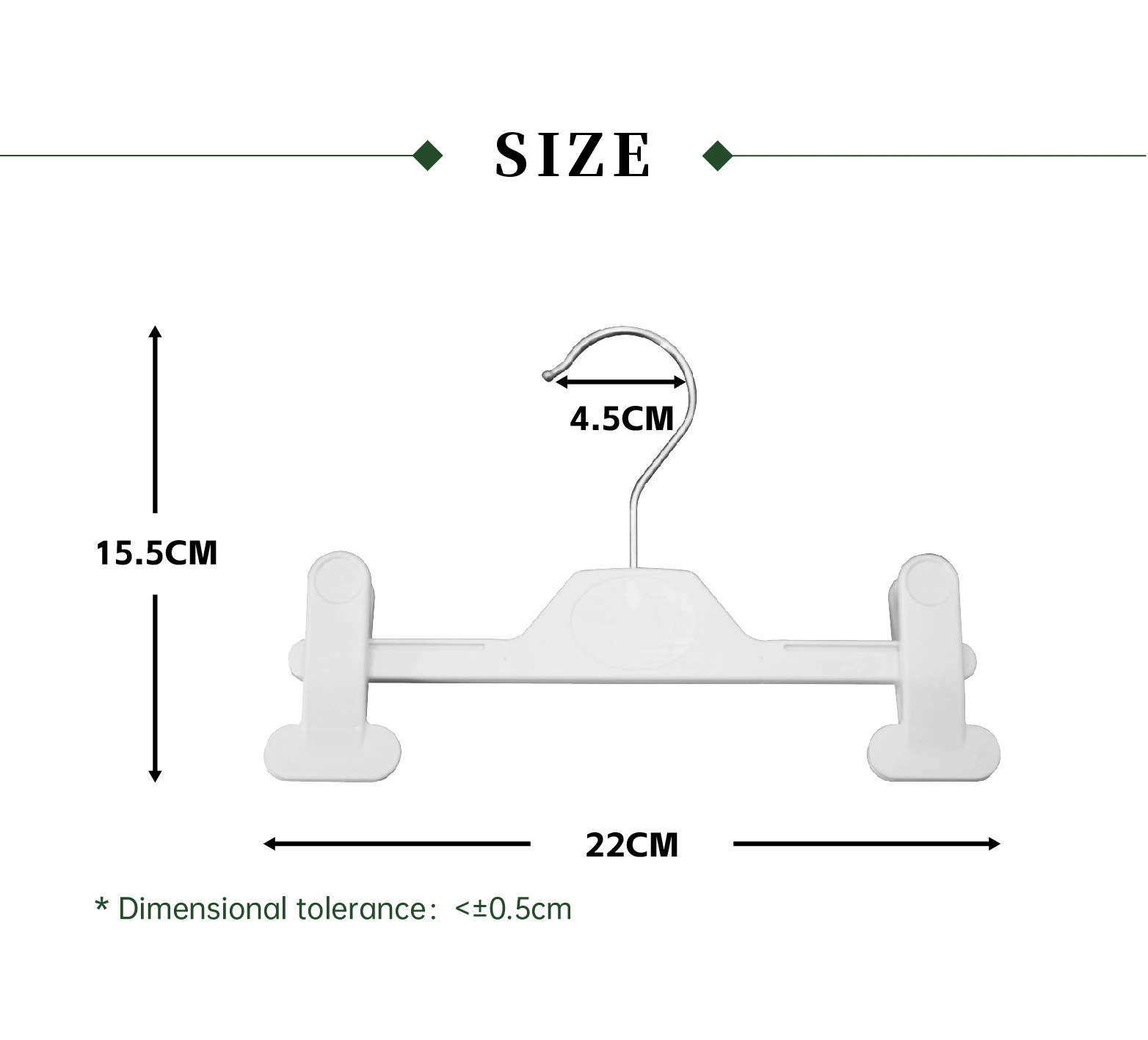 Fabrik ganzen Verkauf Kunststoff Hanger unten Hanger Clip Hanger für Hose für Shorts