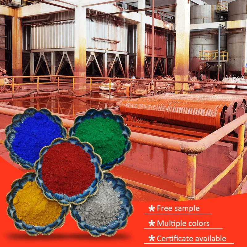 Óxido de hierro rojo colorante de pigmento de la pavimentación de ladrillos Fe2O3 Pigmento inorgánico de la construcción de pigmento de grado revestimiento