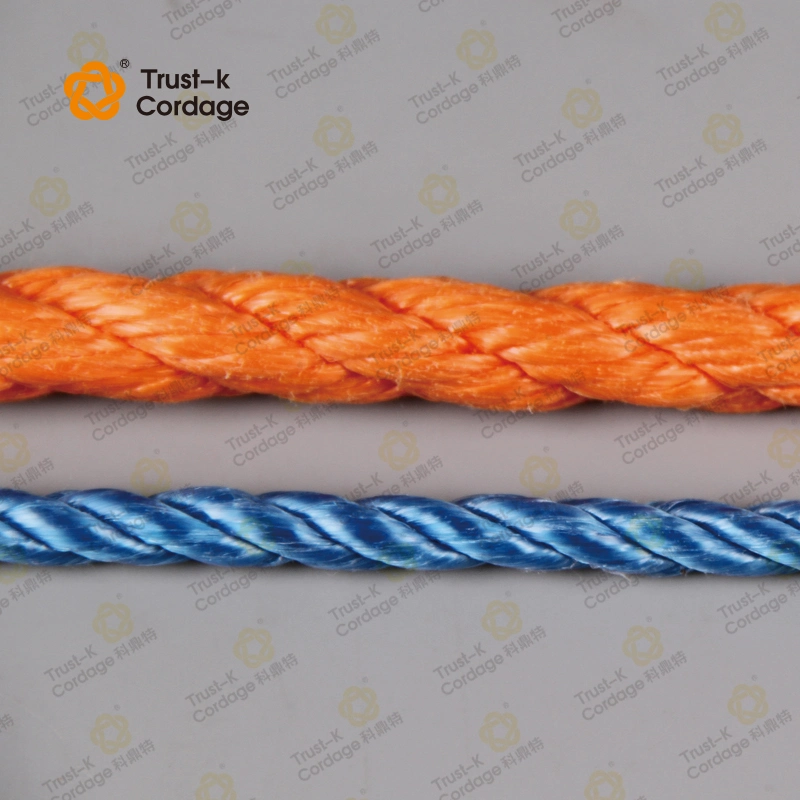 High quality/High cost performance  Split Film Polypropylene Twisted Rope PP Rope