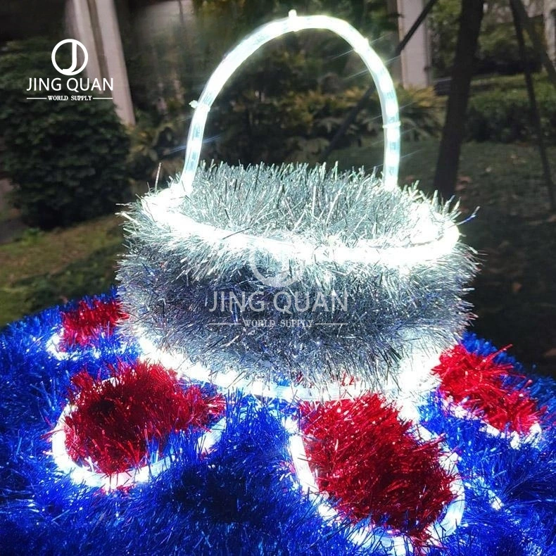 Jardín ornamentos LED bolas Motif luz Light-up Craft Glowing 3D Pantalla de luz de esfera embellecer las lámparas de construcción