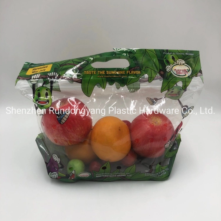 Apple Grape Banana Fresh Fruit Vegetable Package Bags Zipper Keep Fresh Plastic Packing Bag for Fruits