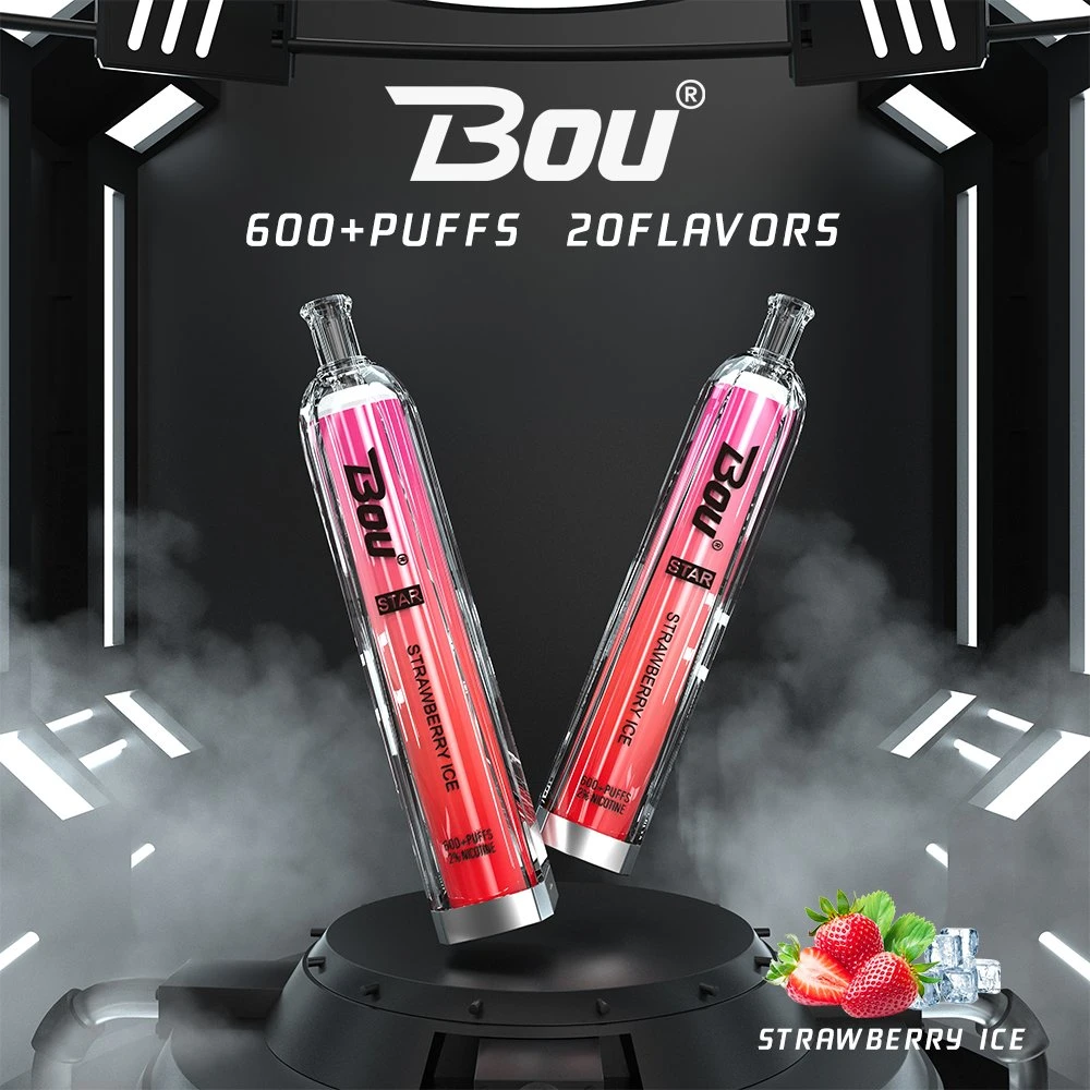 Original Bou 600puffs Disposable/Chargeable Vaporizer OEM ODM Flavors Available Thick Oil Vape Pen Electronic Cigarette