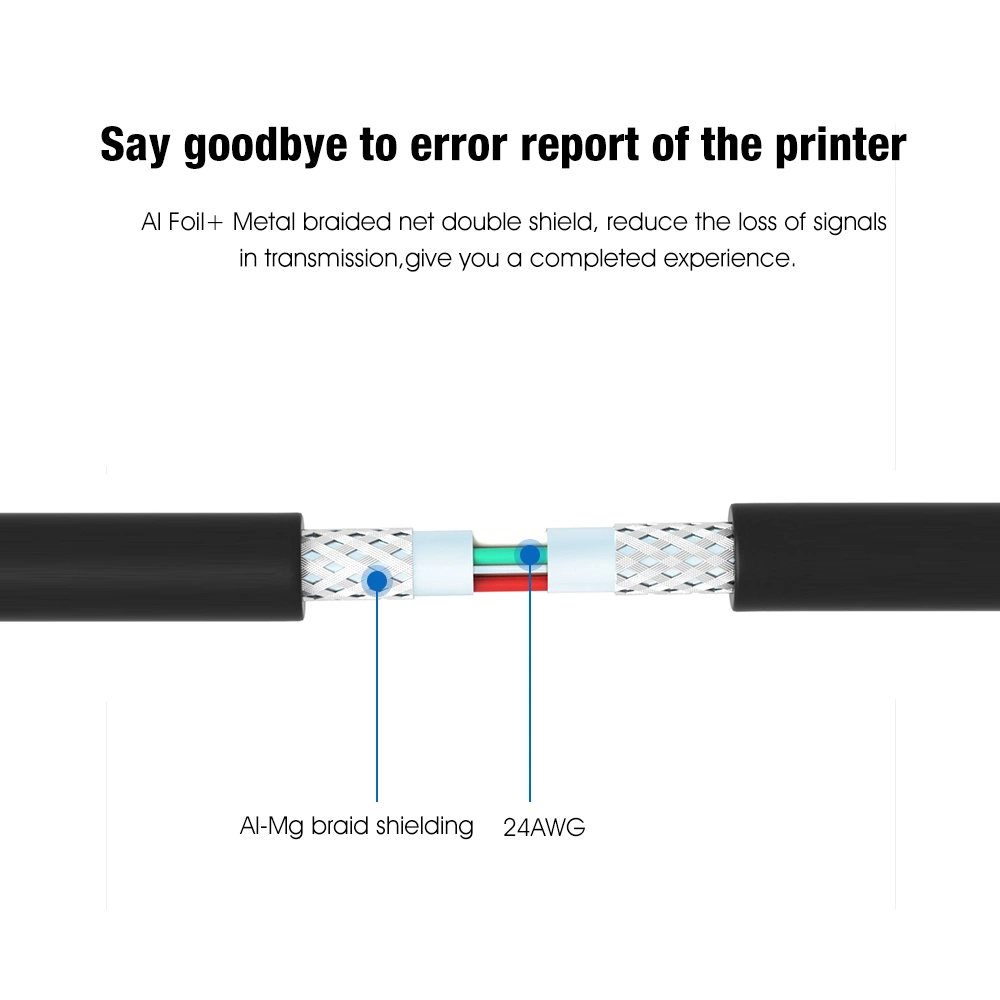 Data Cable PVC USB Printer Cable 1m 2m Type a Male to B Male Printing Cable for HP Canon