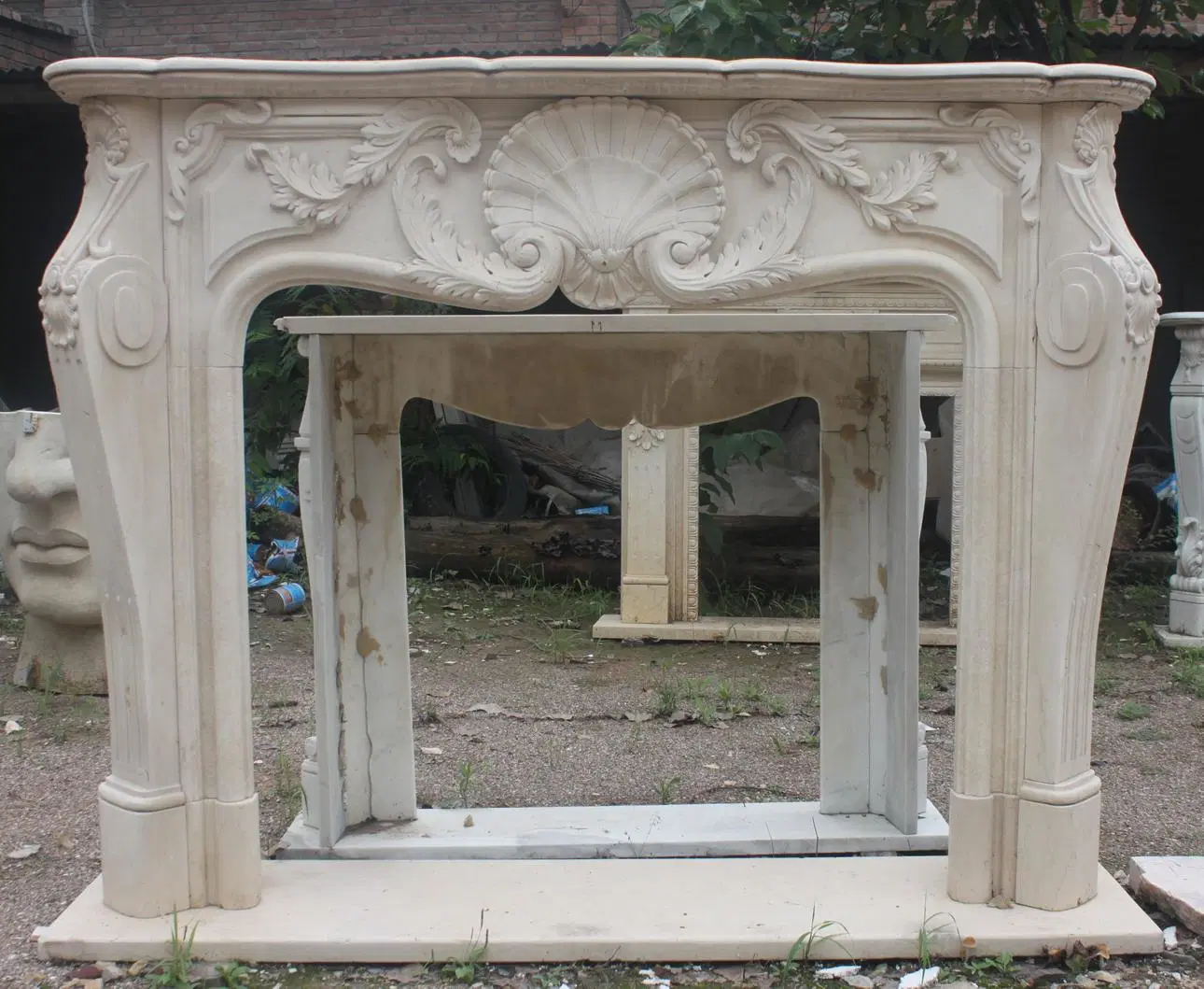 Home Decoration Excellent Carving Stone Granite Marble Fireplace