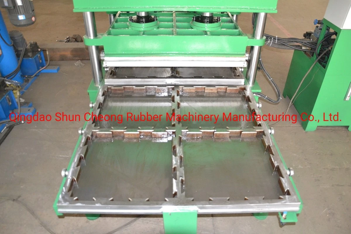 Rubber Interlocking Tiles Vulcanization Press Machine / Recycling Paving Tile Machine