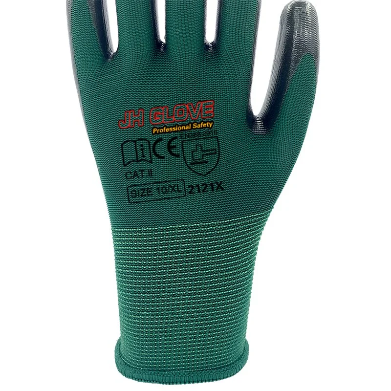 Hppe Anti Vibration Impact Shock Sandy Proof Work Gloves Cut Resistant Mechanic Glove Nitrile Palm Coated Protection Gloves