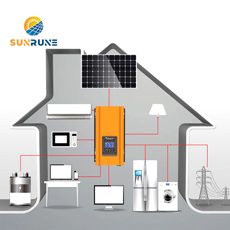 Baixa Freqüência de alta qualidade 48V 96V DC para AC onda senoidal pura de 6KW 10kw Inversor de energia solar de 8 kw