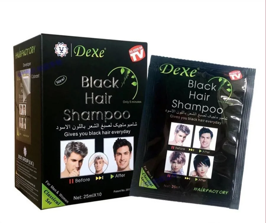 Factory Price Private Label Organic Instant Dark Hair Natural Hair Dye Black Color Shampoo