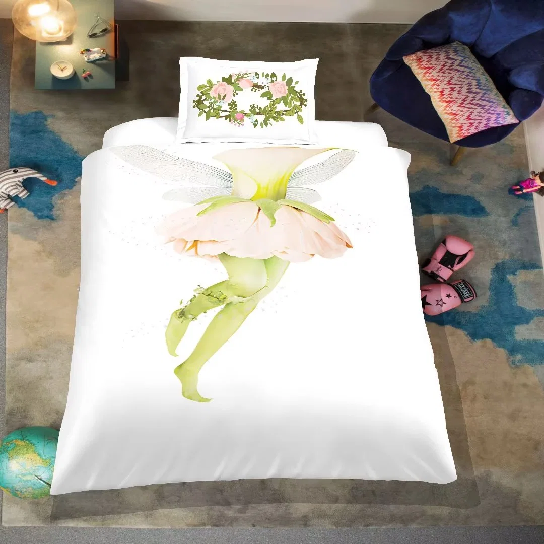 Sweet Princess Patterns 3D Printed 90GSM Duvet Cover with 2 Pillowcases and Bed Sheet