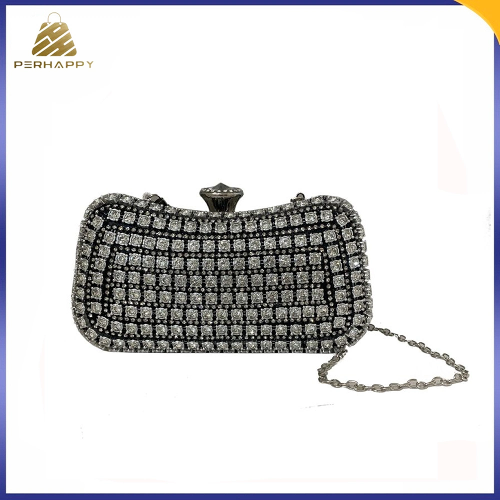 High quality/High cost performance Customize Handmade Crystal Diamond Clutch Handbags Evening Lipstick Bag