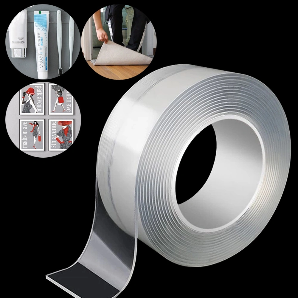 Nano Tape Customized Size Multipurpose High Bonding Washable Removable Nano Transparent Self Adhesive Double Sided Tape