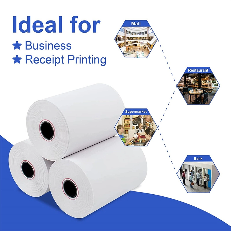 High quality/High cost performance 80&times; 80mm 48GSM 55GSM 60GSM Cash Register Thermal Receipt Thermal Paper Roll