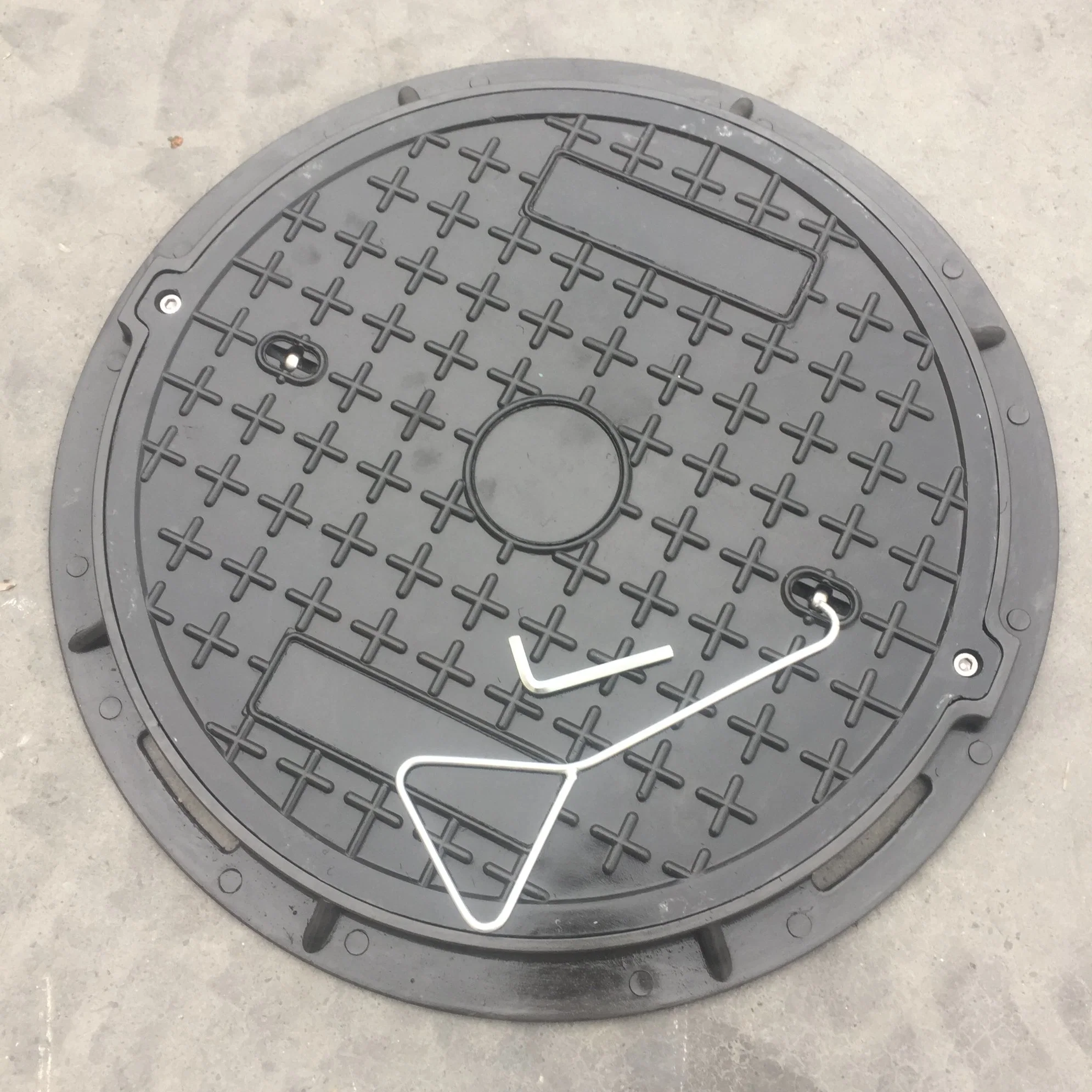 Usine Vente en gros composite personnalisé Manhole cover A15 Round Manhole cover Couvercle de drain en fonte SMC BMC FRP GRP