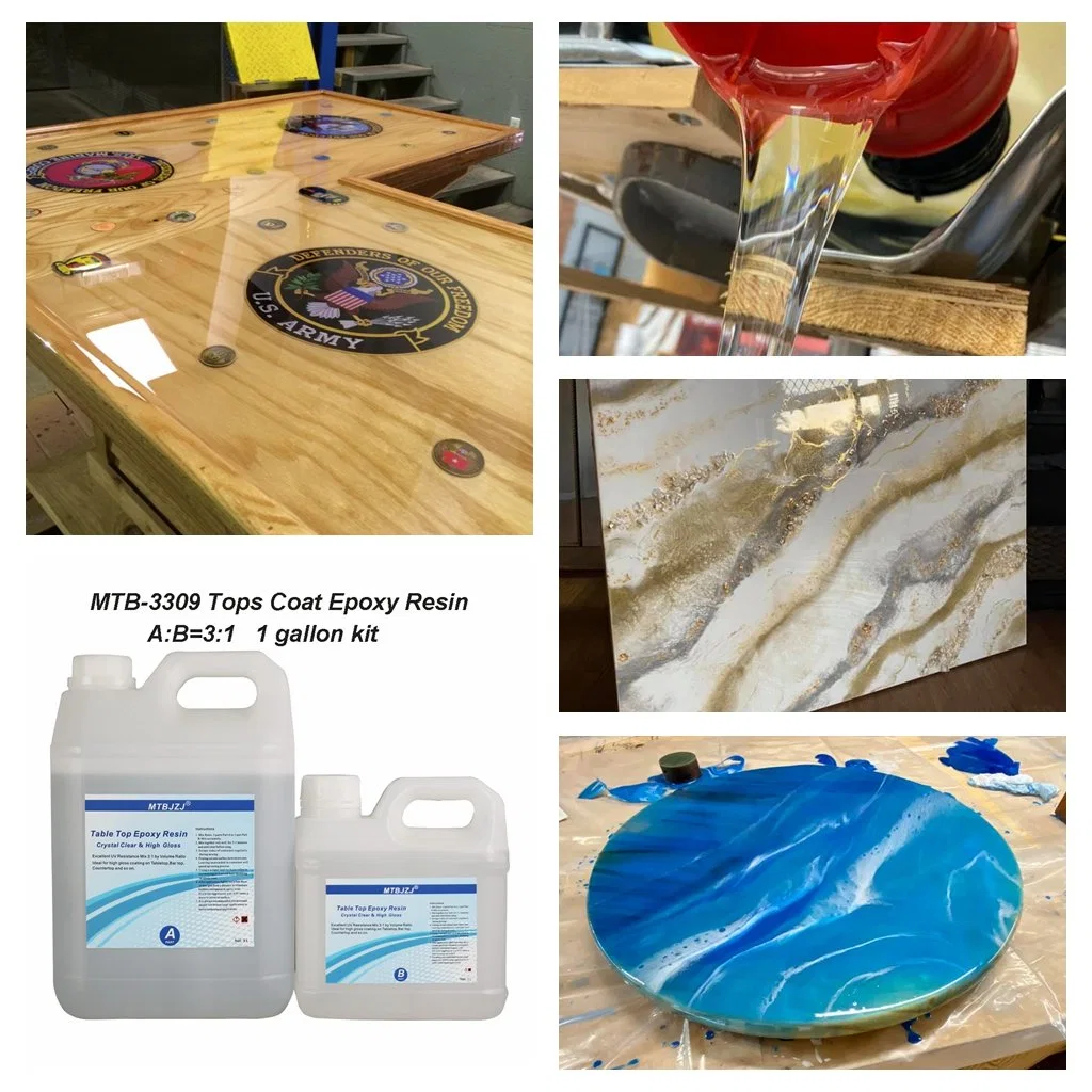 High Gloss Hard Crystal Clear Table Top Epoxy Resin Coating Gallon Kit