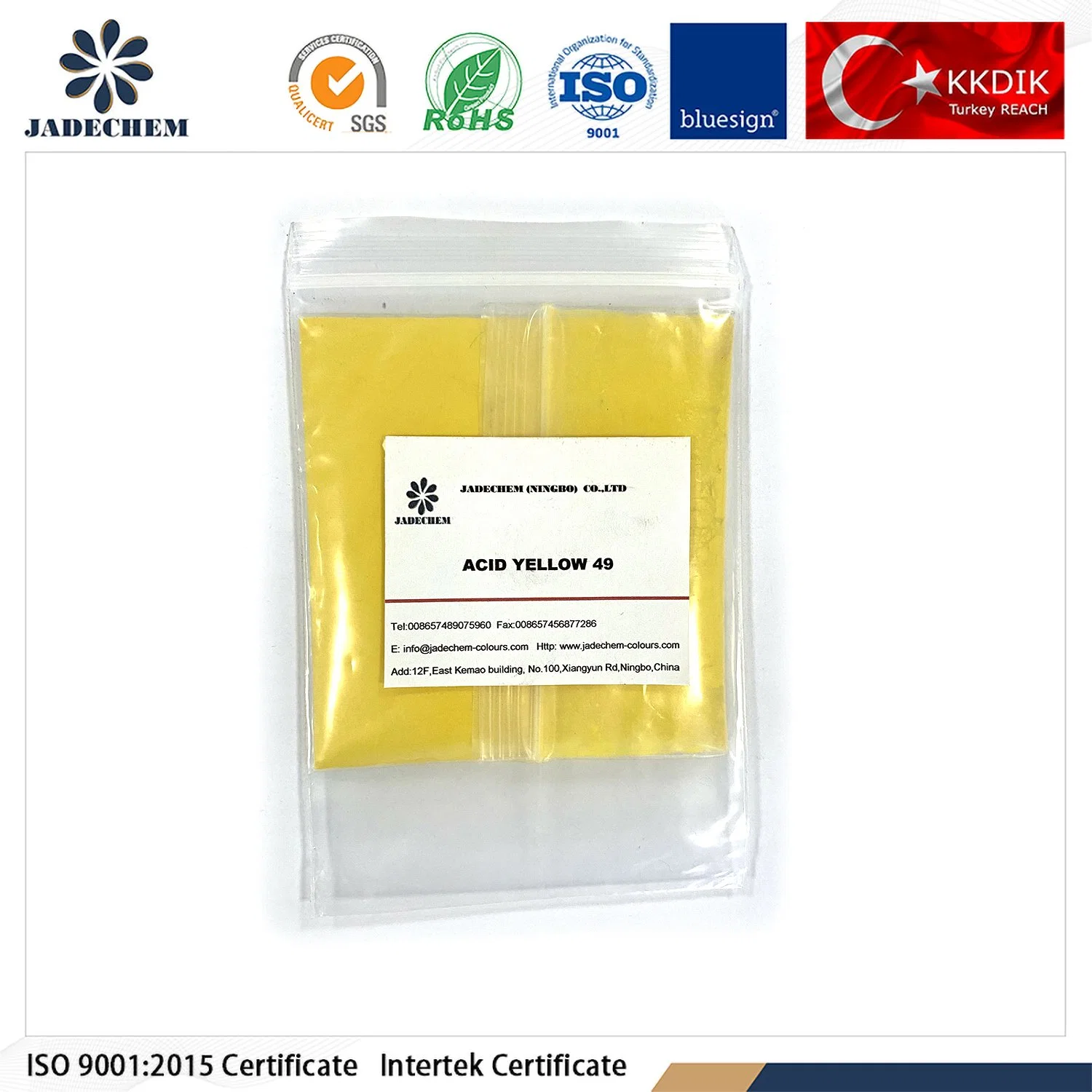 Jaune acide haute performance 49 200% faible acide jaune GR Colorants d'usine