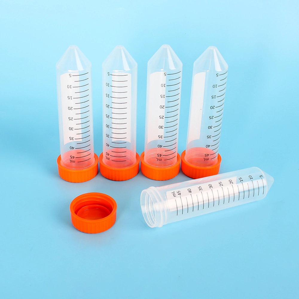 Hot Sale Dnase Rnase Free 50ml Conical Plastic Centrifuge Tubes