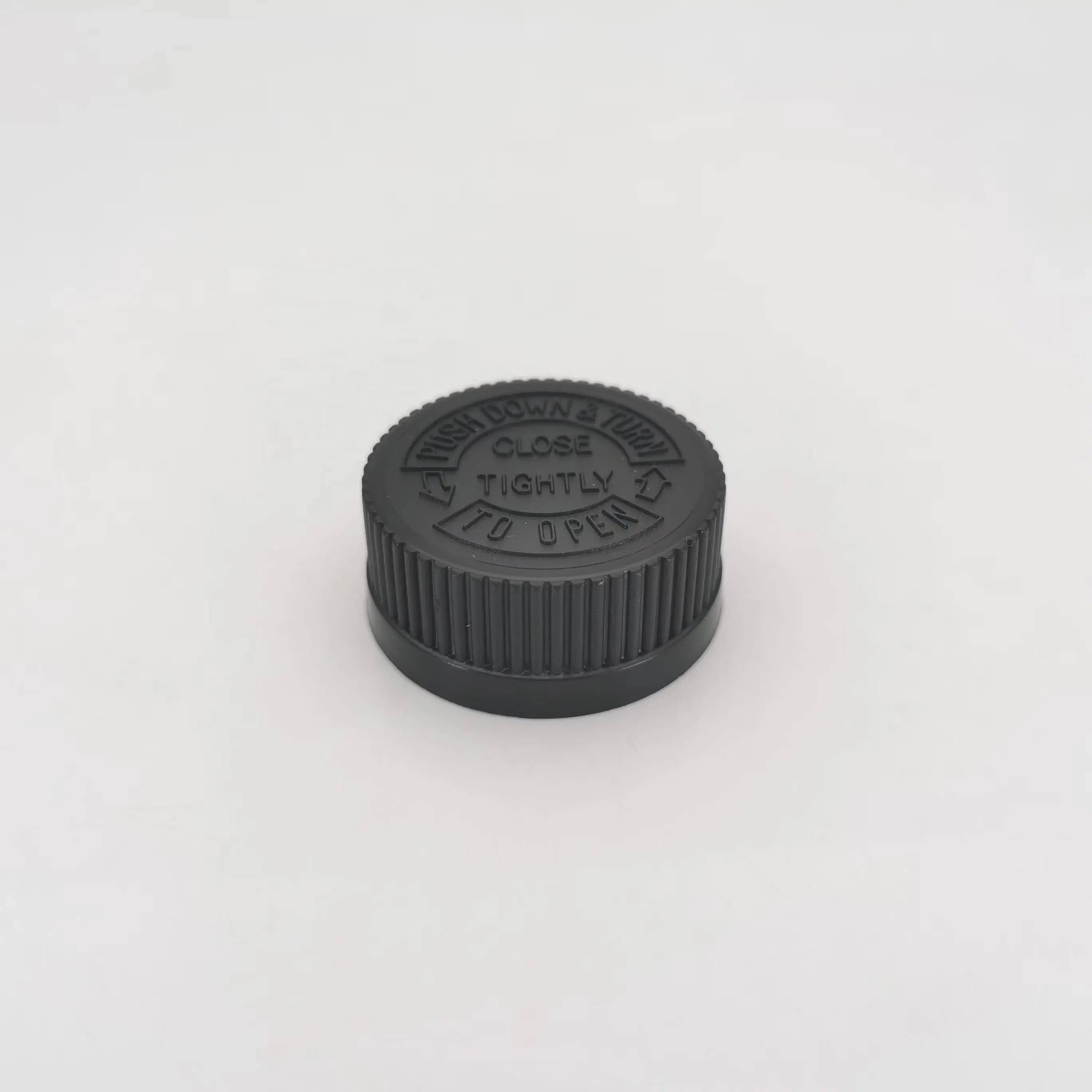32mm Child Resistant Cap Ribbed Side Double Wall Plastic Cap