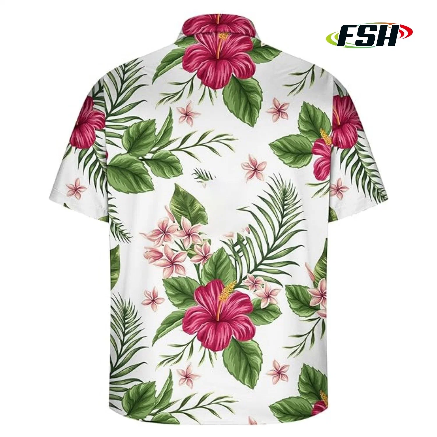 Polo de camisa de impressão total sublimada e de design novo da Hawaiian Floral Barato