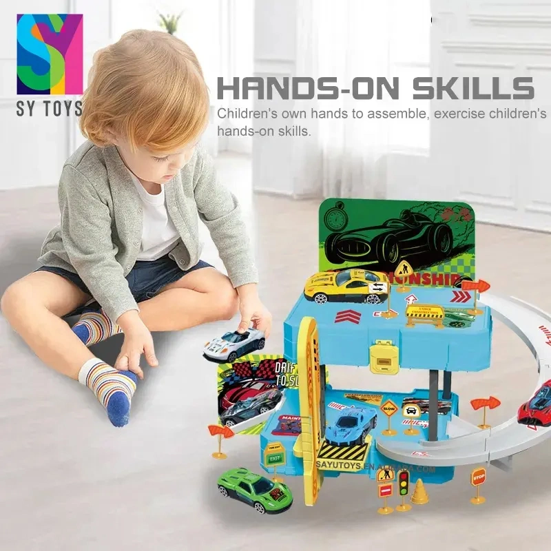 SY 31PCS Rail Track Kids Alloy Model parking Storage RC Mini-jouets de course