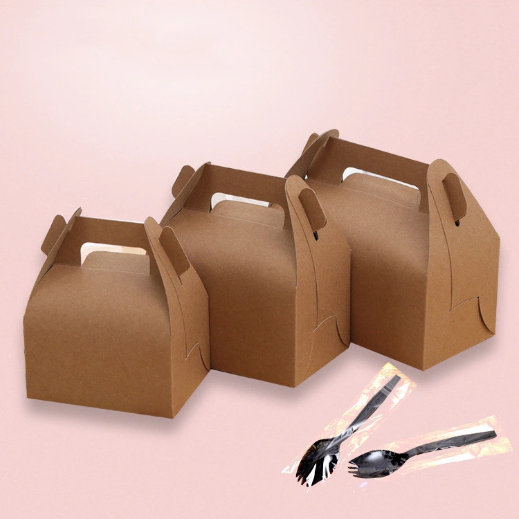 Commerce de gros blanc marron Mini pack Parti suisse doux bouquet en acrylique de rouleau de papier carton Cupcake boîte alimentaire