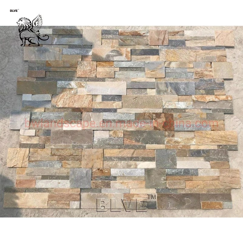 Blve Various Colour House Exterior Decoration Natural Mosaic Stone Tiles Culture Stone Wall Panel