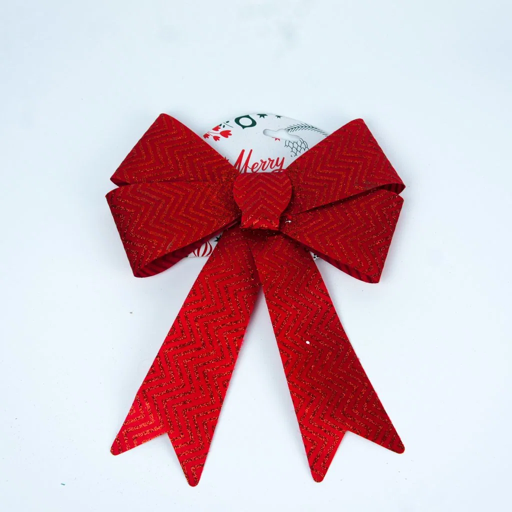 Custom Xmas Tree Gift Decoration Home Ornament Christmas Ribbon Bows6