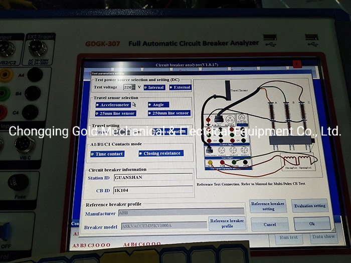 Circuit Breaker Analyzer Timing Measurement Dynamic Contact Resistance Tester for High Voltage Switchgear