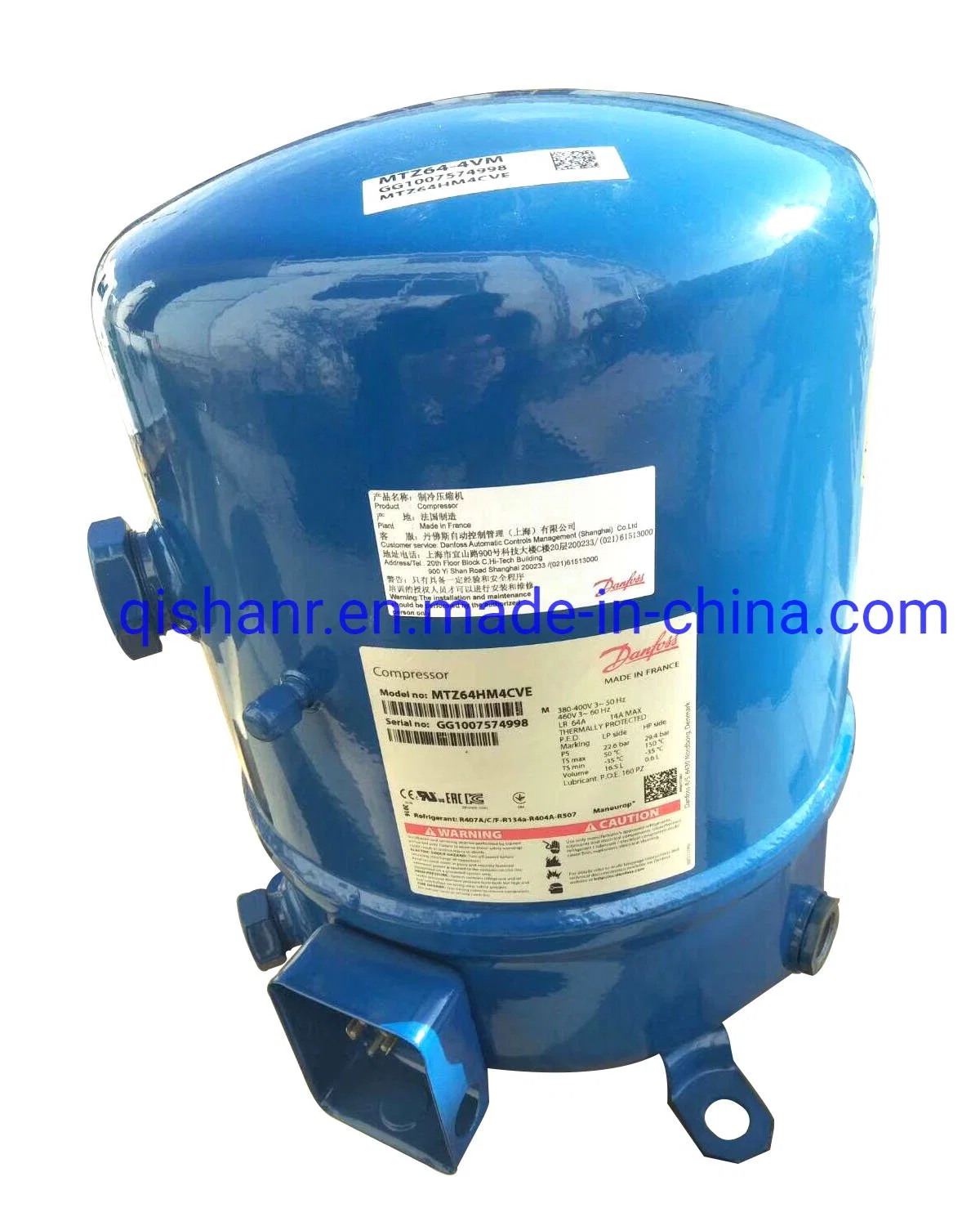 Danfos R404A Mt80HP3cve 7HP Cold Storage Chiller Compressor Maneurop Reciprocating Refrigerator Compressor