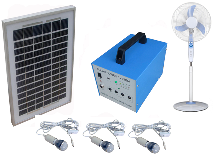 Eclairage domestique à boîtier solaire portable 100 % 40 W à économie d'énergie Système avec voyants LED