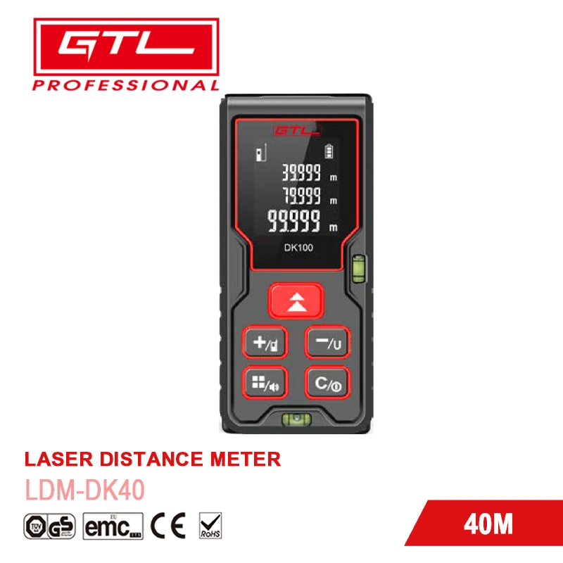 Medidor de distância a laser com precisão de 40 m de 2 mm (LDM-DK 40)