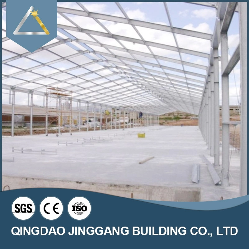 Qingdao Jinggang una parada de alta calidad Servicio Personalizado Estructura de acero prefabricados para la construcción de la granja de aves de corral Gallinero